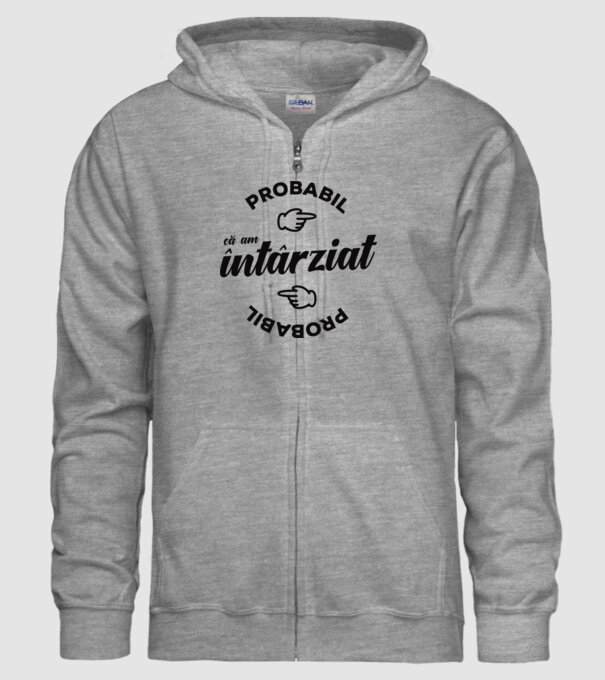 Probabil că am întârziat model gri pe tricou