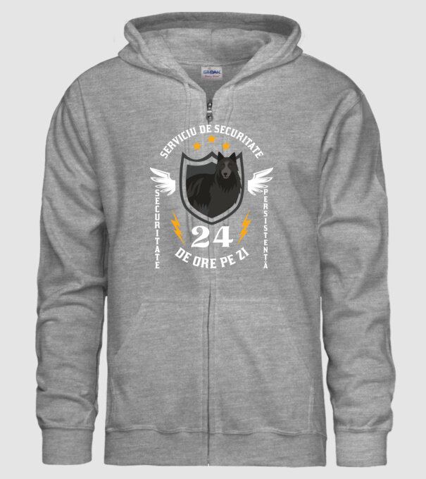 serviciu de securitate - securitate - persistență - 24 de ore pe zi model gri pe tricou
