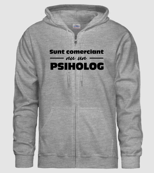 sunt comerciant, nu un psiholog model gri pe tricou