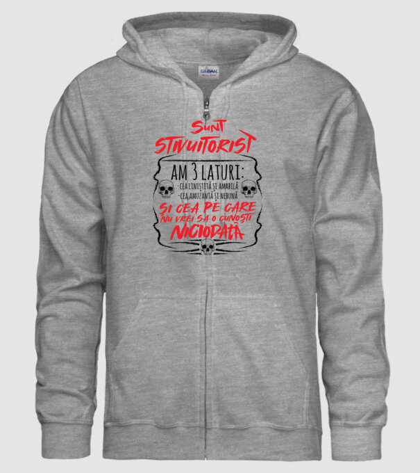 sunt stivuitorist am 3 laturi model gri pe tricou