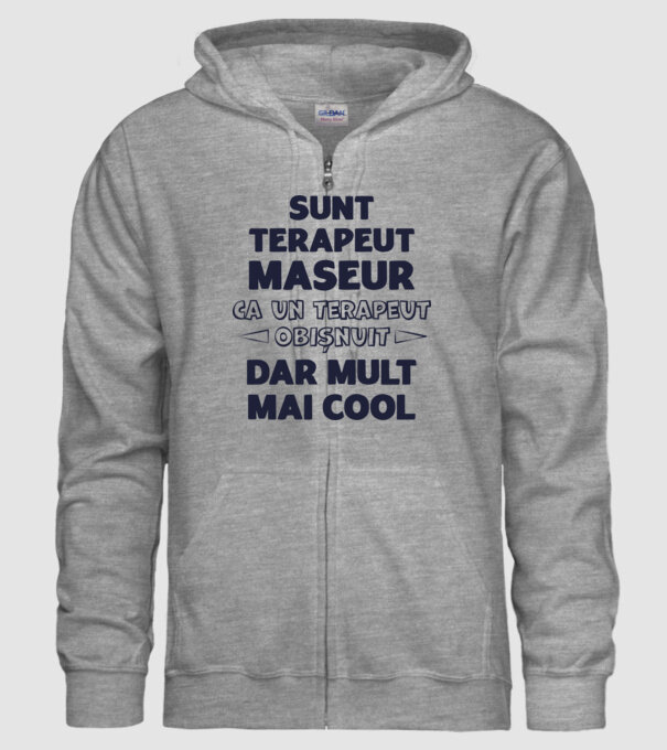sunt terapeut maseur, ca un terapeut obișnuit, dar mult mai cool model gri pe tricou
