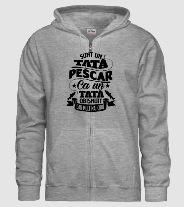 Sunt un Tata pescar model gri pe tricou
