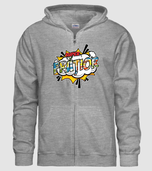 Super Frățior model gri pe tricou