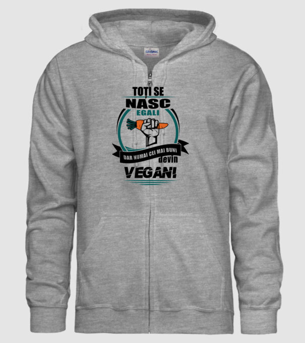 toți se nasc egali, dar numai cei mai buni devin vegani model gri pe tricou