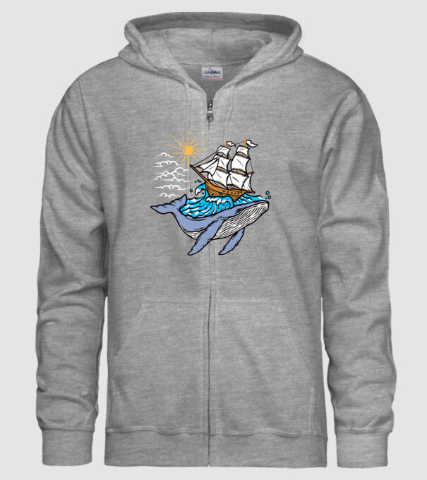 Vapoare model gri pe tricou