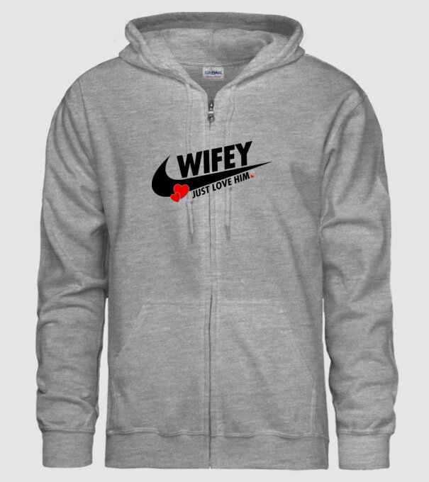 Wifey Just love him model gri pe tricou