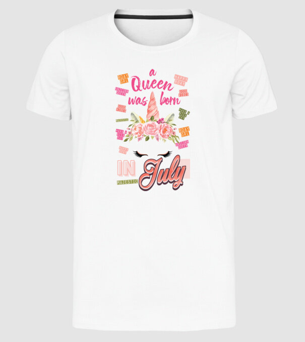 A queen was born in JÚLIUS model alb pe tricou