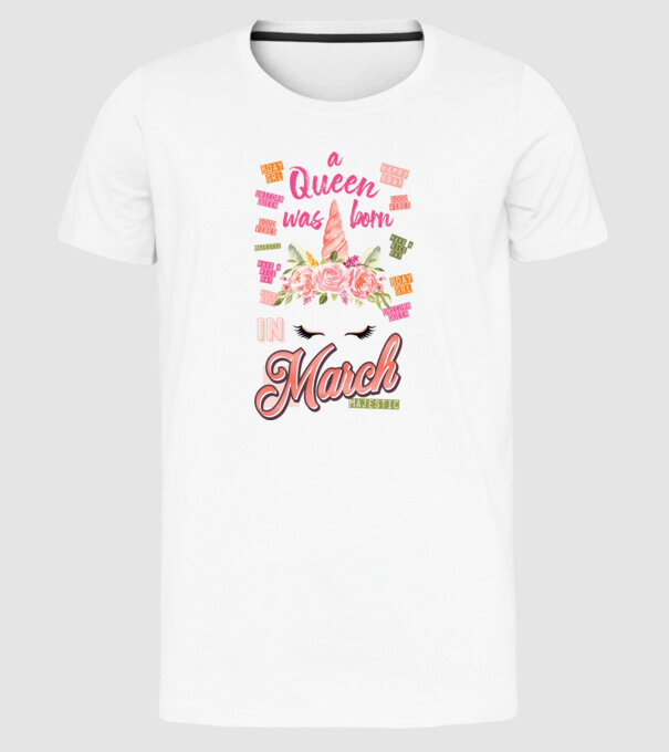 A queen was born in MÁRCIUS model alb pe tricou