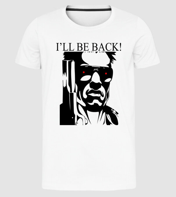 A Terminátor model alb pe tricou