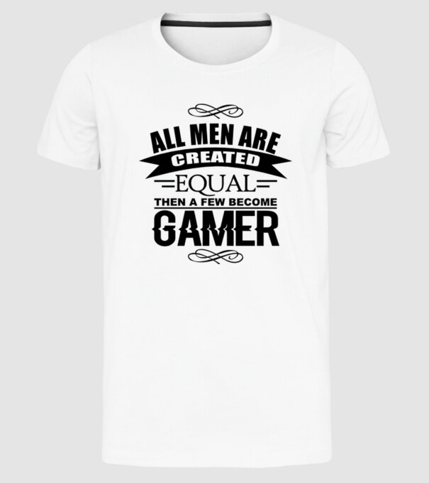 All men are created equal... model alb pe tricou