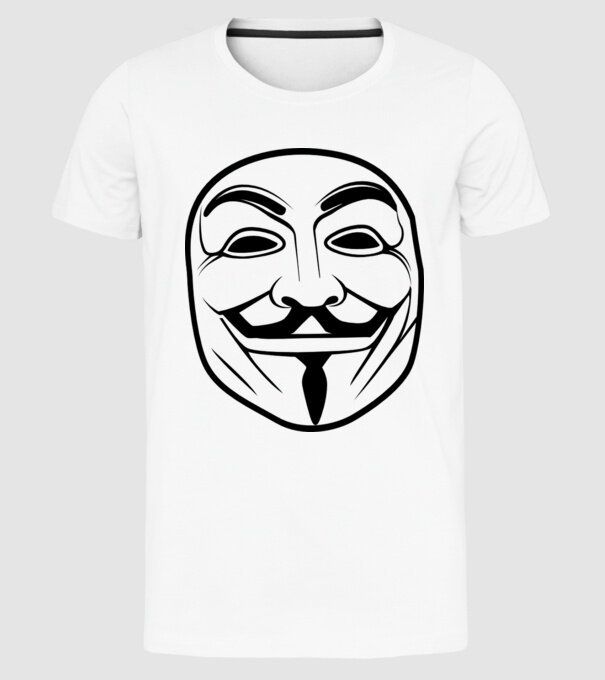Anonymus model alb pe tricou
