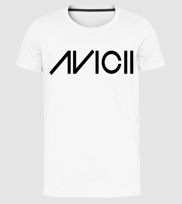 Avicii Logo model alb pe tricou
