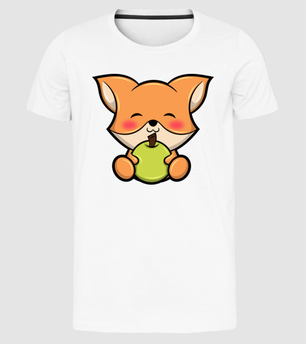 Baby Fox model alb pe tricou