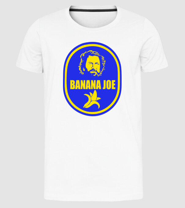 Banana Joe model alb pe tricou
