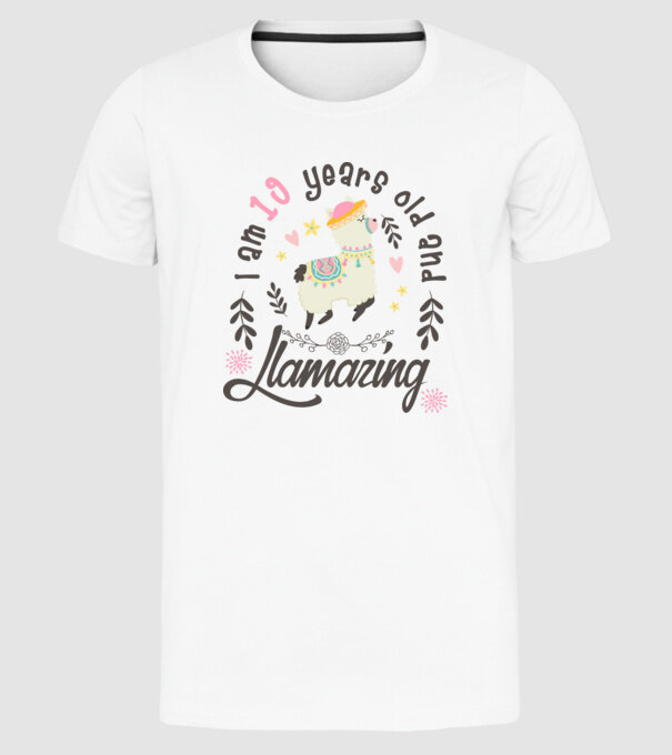 Birthday Llamazing 19 years old model alb pe tricou