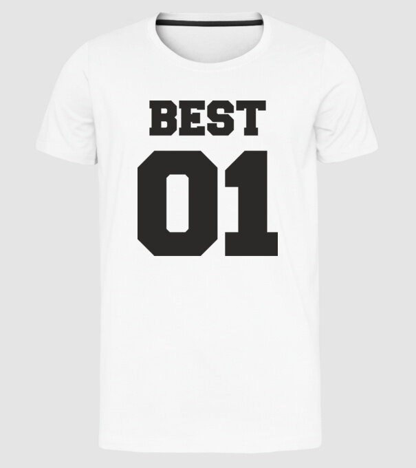 Best 01 model alb pe tricou