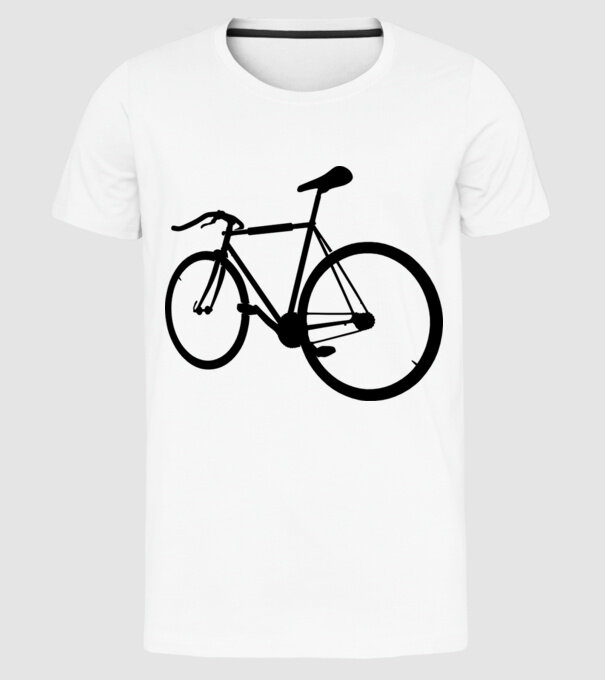 Bicicletă model alb pe tricou