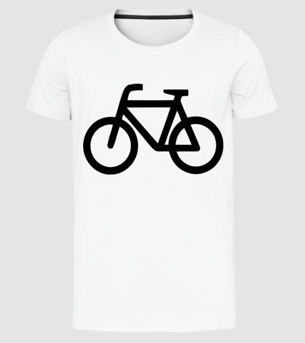 Bicicletă model alb pe tricou