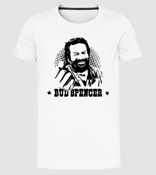 Bud Spencer model alb pe tricou