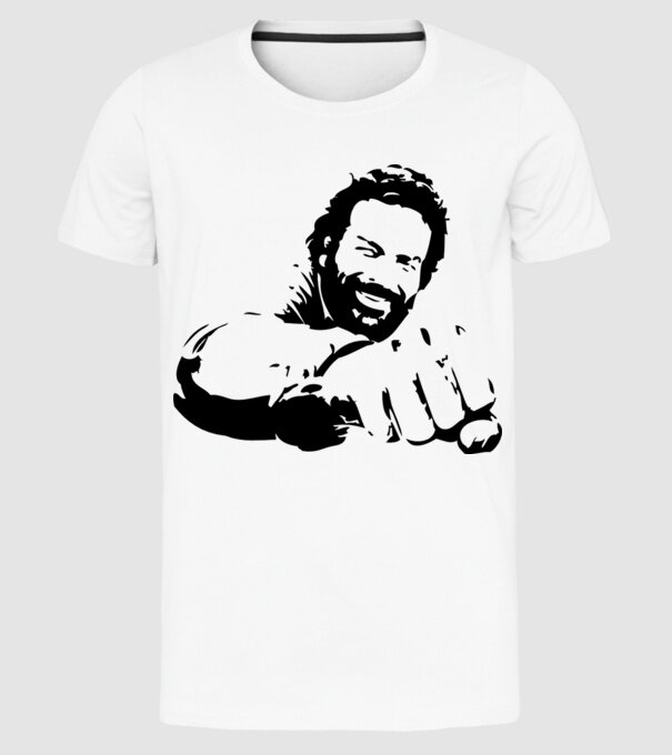 Bud Spencer model alb pe tricou