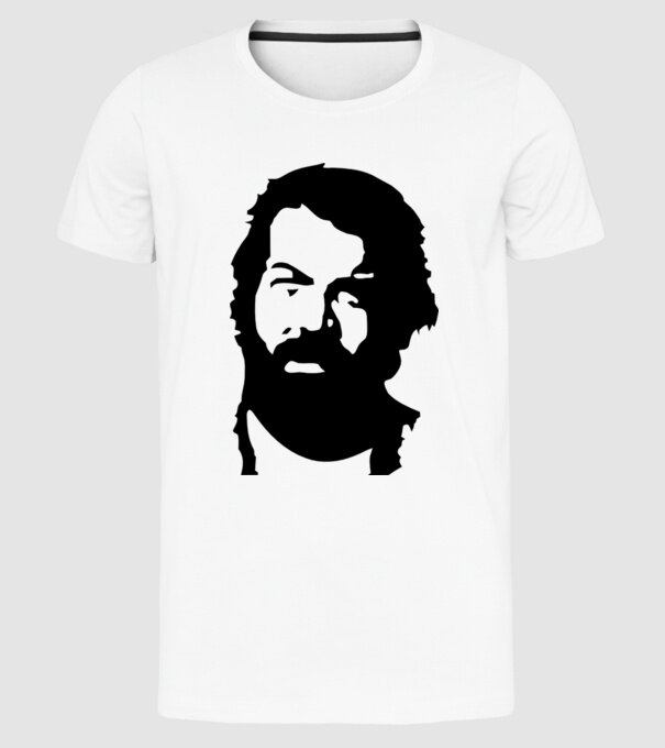 Bud Spencer model alb pe tricou