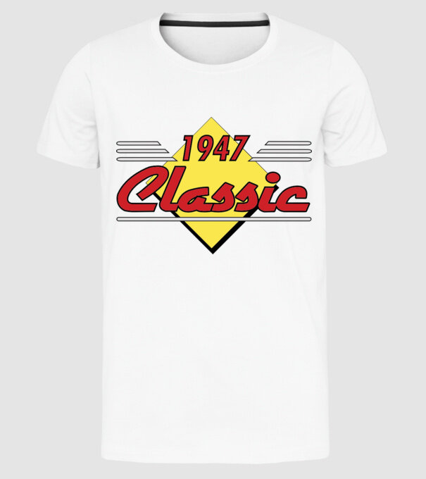 Classic - 1947 model alb pe tricou