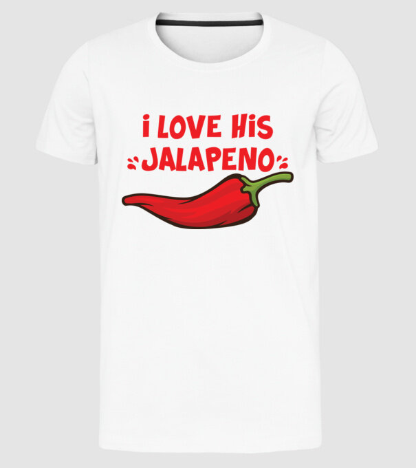 Couple JALAPENO model alb pe tricou