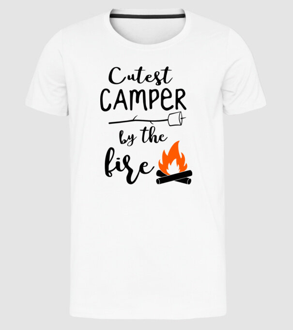 Cutest camper model alb pe tricou