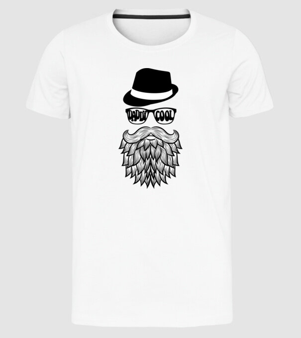 Daddy Cool model alb pe tricou