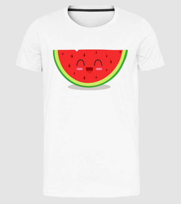 Pepene model alb pe tricou