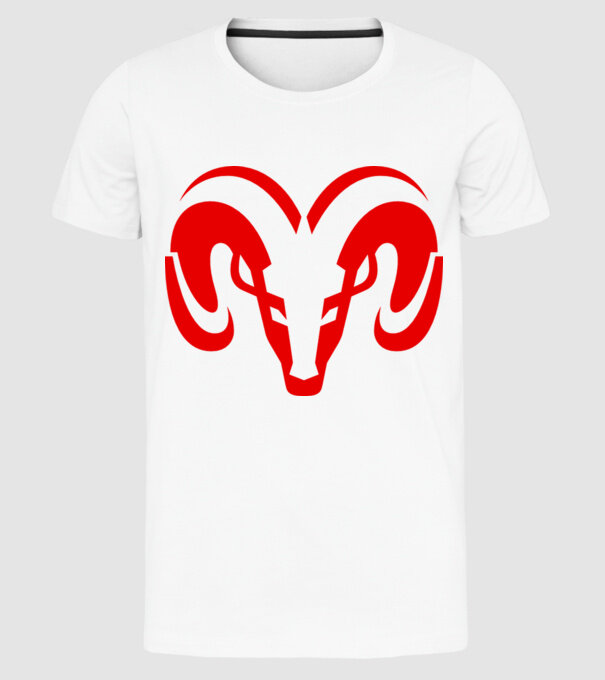 Dodge 1 model alb pe tricou