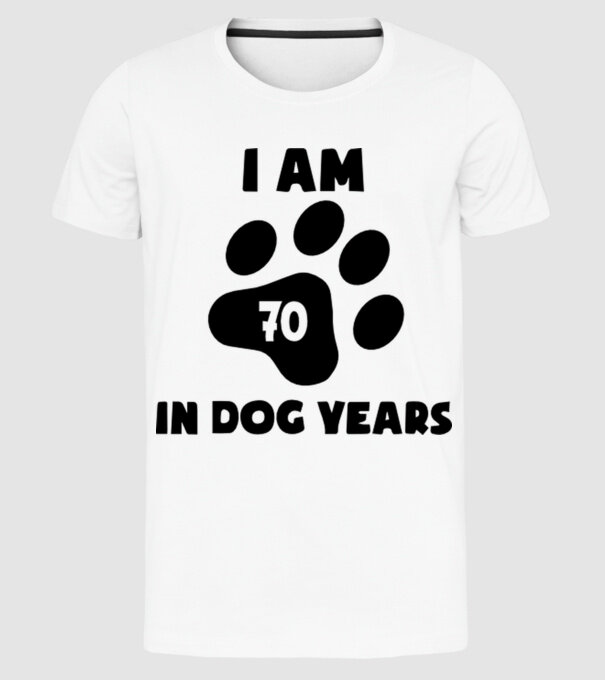 Dog year - 70 model alb pe tricou