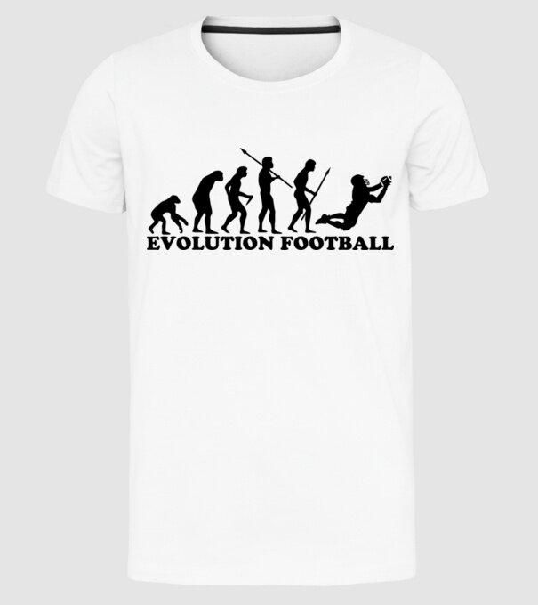Evolution of football model alb pe tricou
