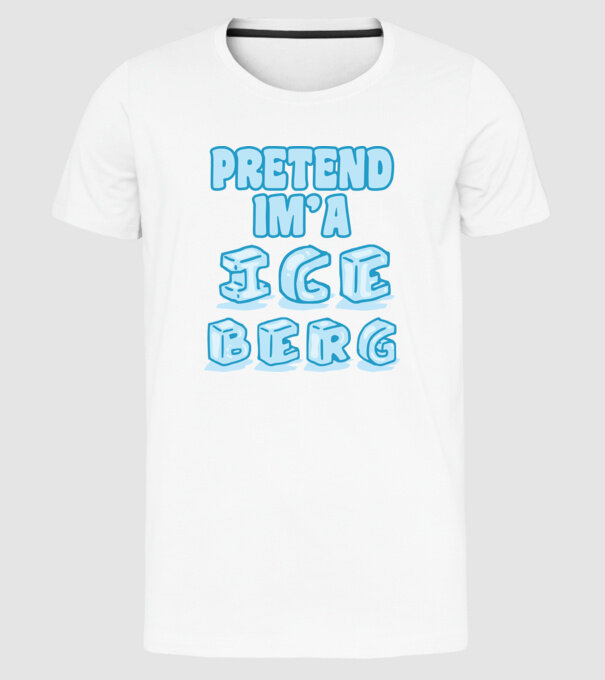 Iceberg carnaval model alb pe tricou
