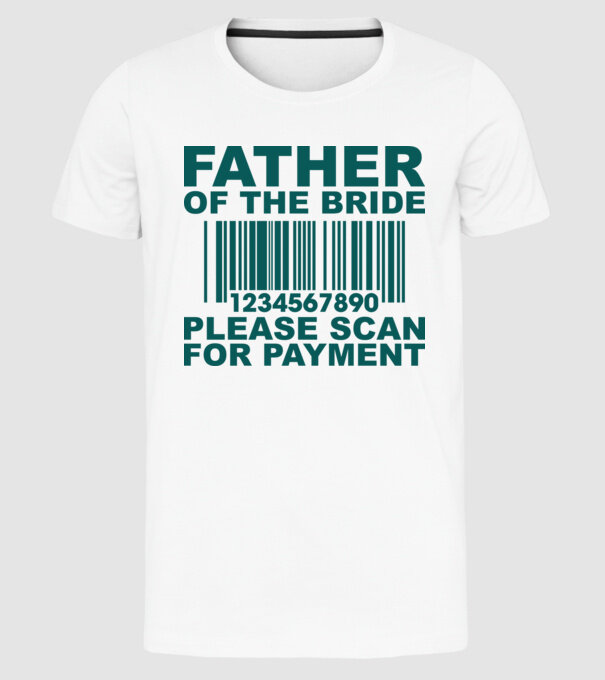 Father of the bride model alb pe tricou