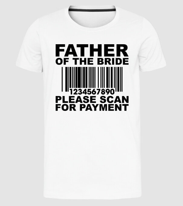 Father of the bride model alb pe tricou