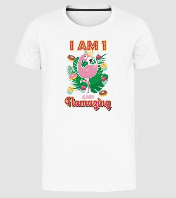 FLAMAZING Birthday 1 Years old model alb pe tricou