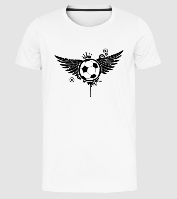 Aripă fotbal model alb pe tricou