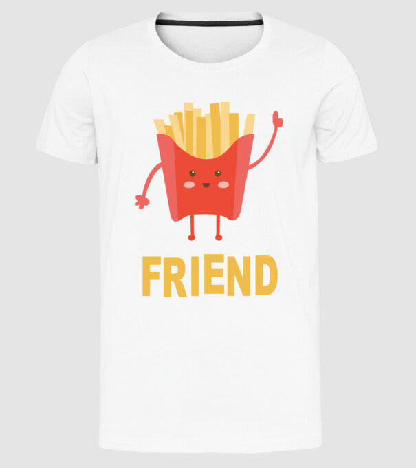 Friends cartofi model alb pe tricou