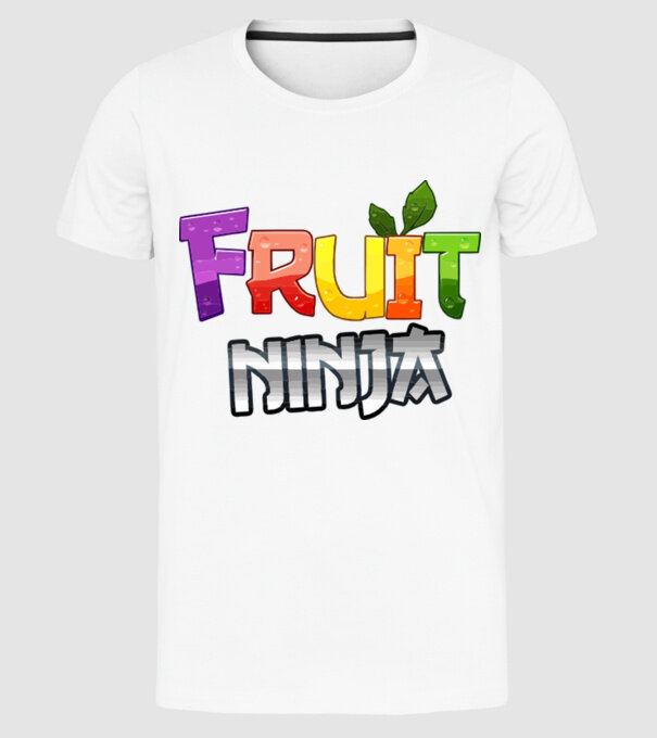 Fruit Ninja model alb pe tricou