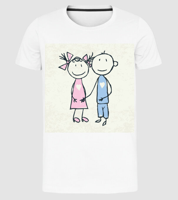 dragoste de copii model alb pe tricou