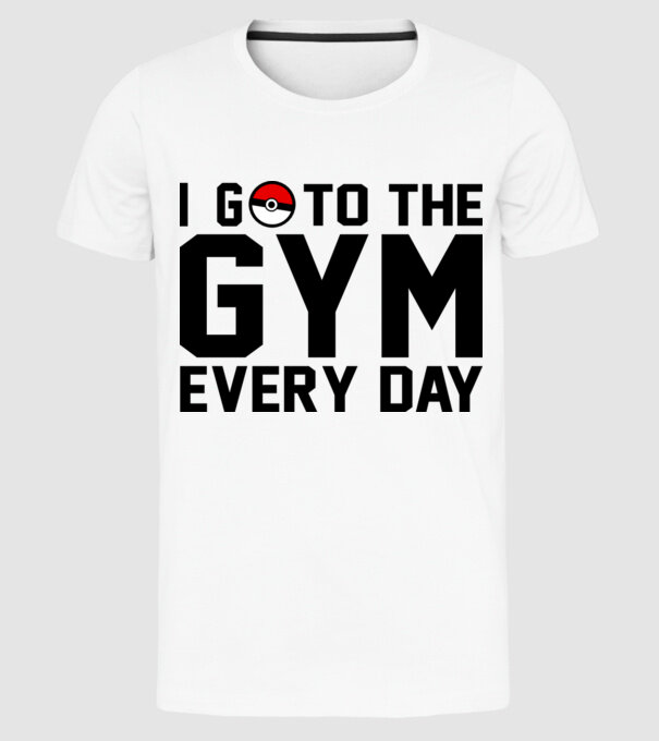 Gym every day model alb pe tricou