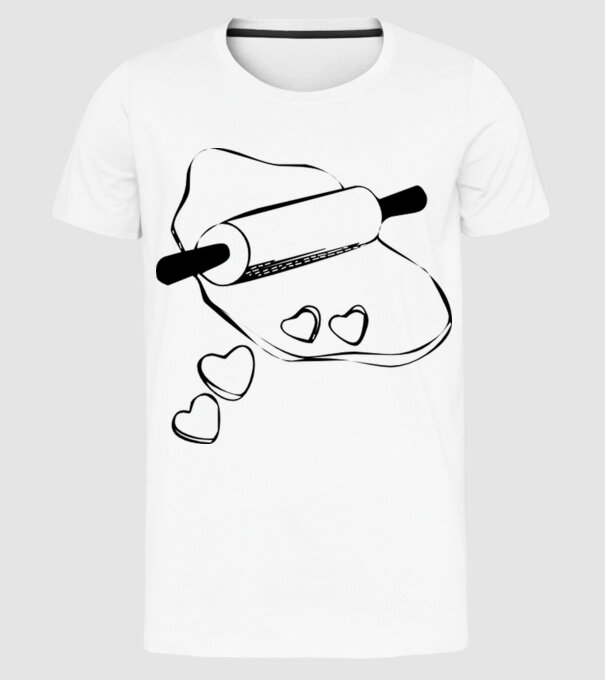 Inimă Frământată model alb pe tricou
