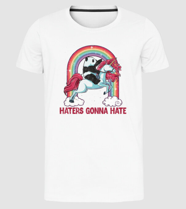 HATERS GONNA HATE model alb pe tricou