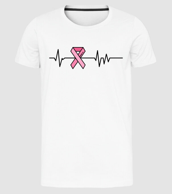 Heartbeat faith model alb pe tricou