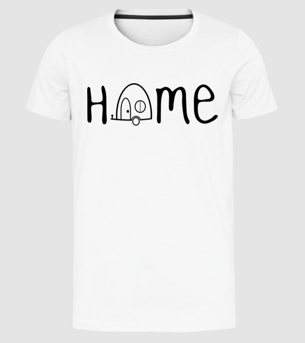 Home model alb pe tricou