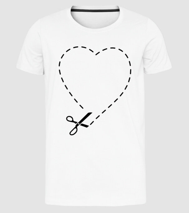 How to cut a Heart model alb pe tricou
