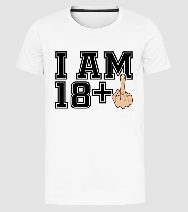 Funny Birthday I am 19 model alb pe tricou