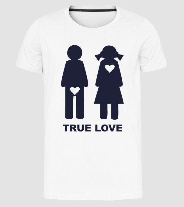 Dragoste Adevărată model alb pe tricou