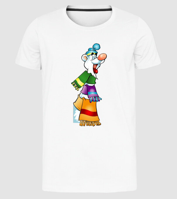 urs polar model alb pe tricou